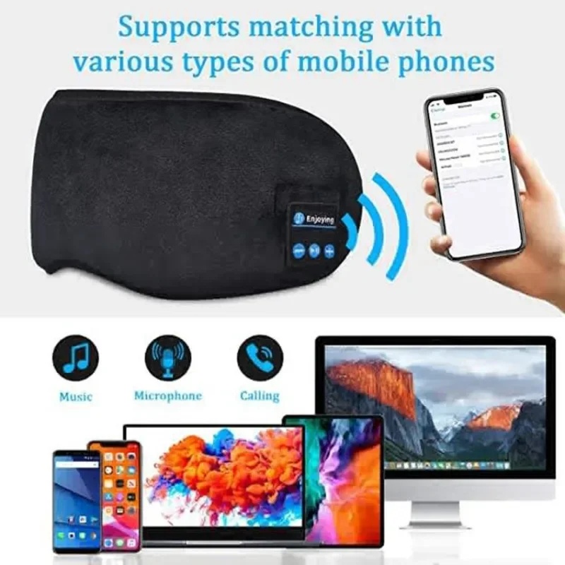 Máscara de Olhos 3D com Fones  - Bluetooth Headset On Ear avaliação e preço